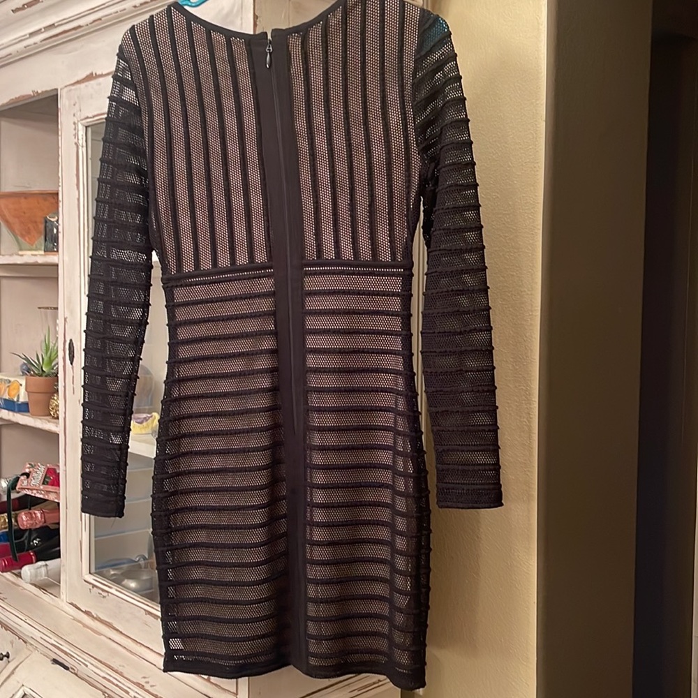 Black body con with nude underlay - Picture 2 of 2